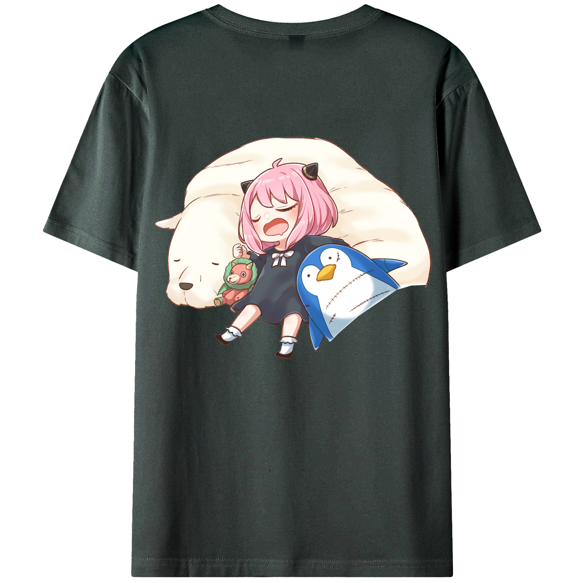 （画像用） SPY×FAMILY间谍家家酒 綿100％ メンズ半袖Tシャツ（バックプリント） 通気性